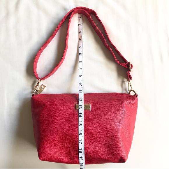 NWOT-BCBG Paris Red Crossbody w/ Removable Strips - Picture 9 of 9